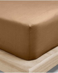 Aura Home - Evie Stonewash Organic Cotton Sheet Set in Pecan
