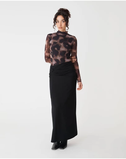 Forcast - Dasha Ruched Bamboo Skirt