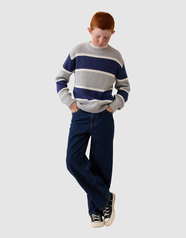 GAP - LS Cotton Crew Shaker - Kids-Teens