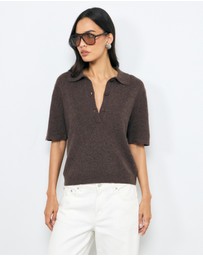 AERE - Aimee Relaxed Fit Knit Polo