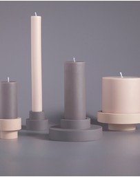 porter green - escc medium pillar candle soy-blend unscented candles