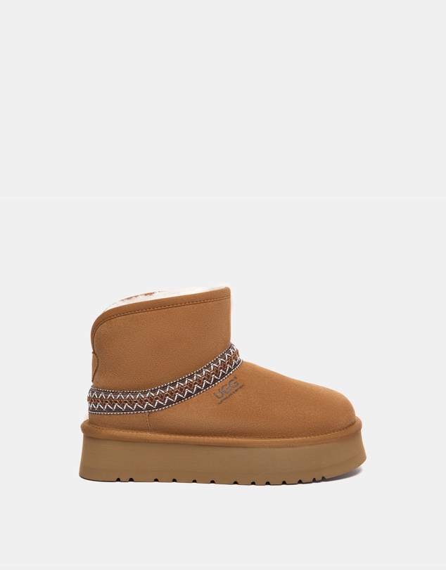 EVERAU - Australian Shepherd Ugg Fayle Platform Cow Suede Upper UGG Boots
