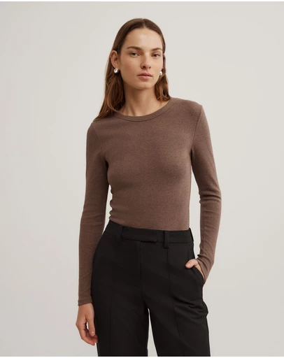Witchery - Crew Rib Long Sleeve Top