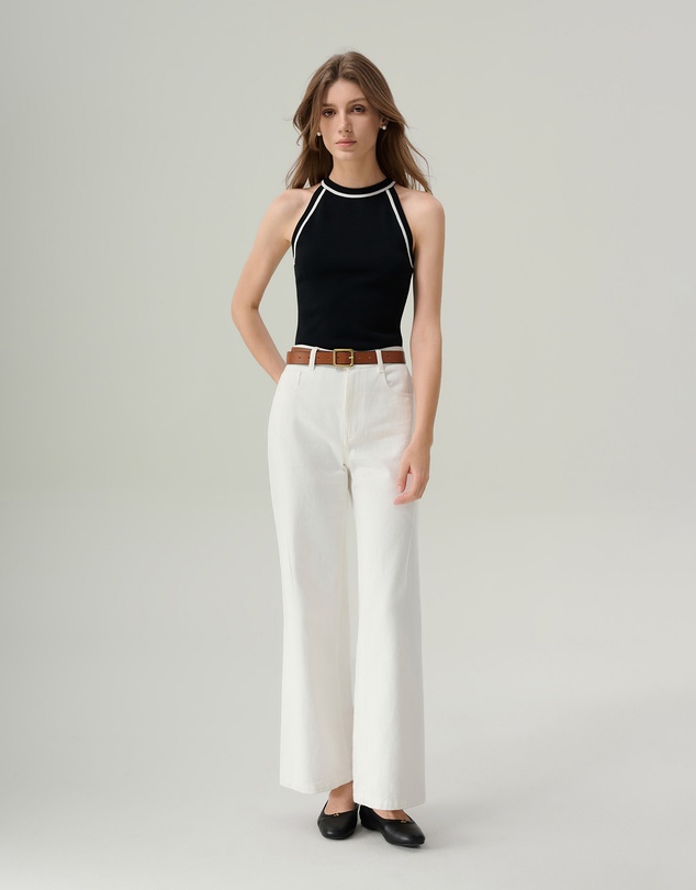 IDA+S - Eleanor White Wide Leg Jeans