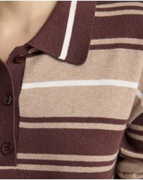 Oxford - Pip Striped Polo Knit