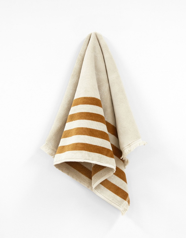 Aura Home - Palma Stripe Australian Cotton Bath Towel Set