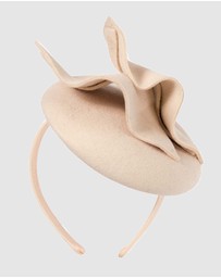 Max Alexander - Felt Winter Beige Pillbox Fascinator