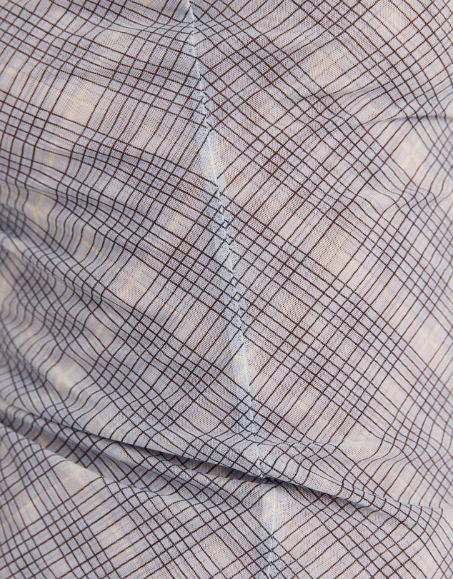 SABA - Astrid Check Mesh Long Sleeve Top