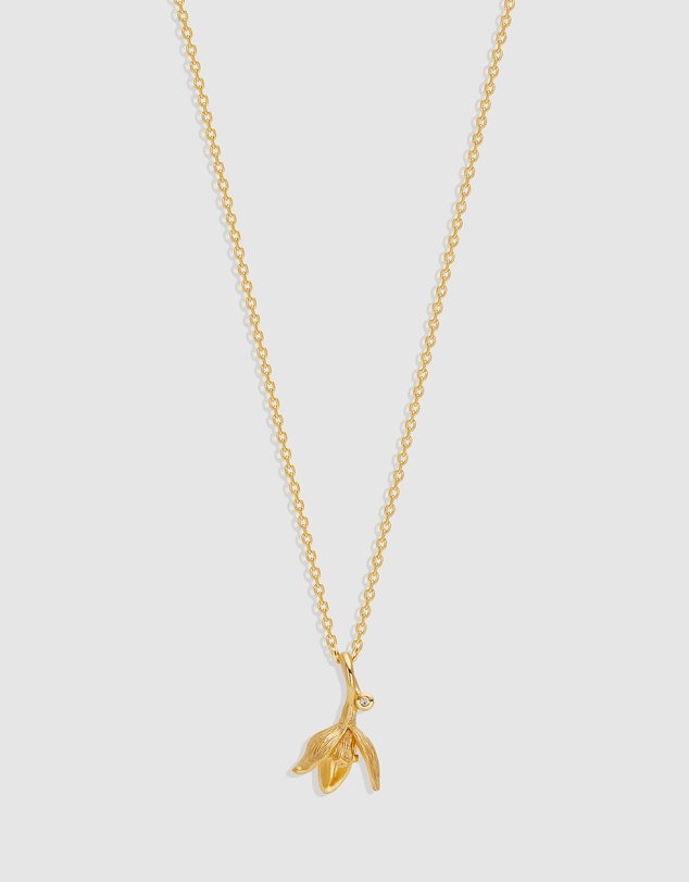 By Charlotte - Snowdrop January Birth Flower Necklace