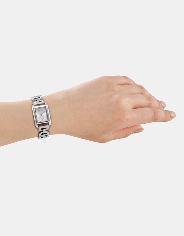DKNY - Open Link Silver 21x34mm Silver Dial Womens Watch