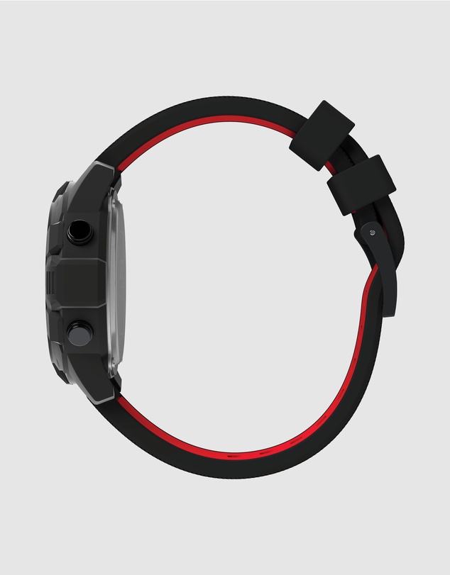 UFC - UFC Brawler 42.5mm Black Digital Dial with Two Tone Black and Red Silicone Strap