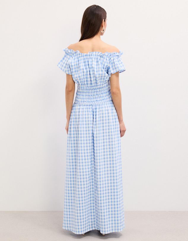 The Fated - Gina Gingham Maxi Dress