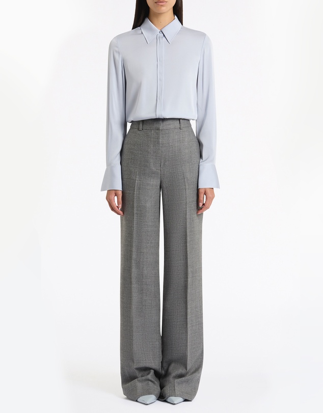 Carla Zampatti - Grey Melange Wool Suiting Pant