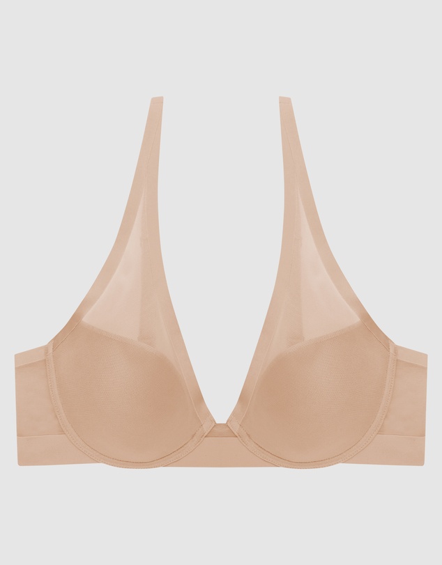 Natori - True Zen Lightly-Padded Mesh Plunge T-Shirt Bra