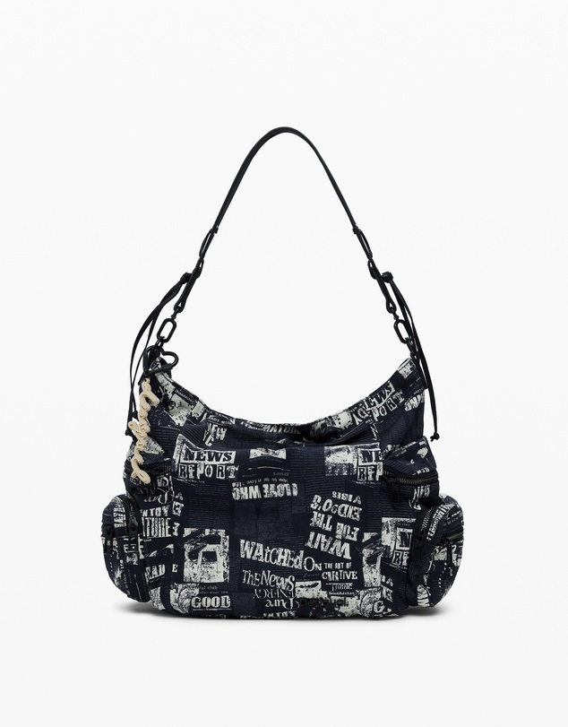 Desigual - Medium newspaper shoulder bag