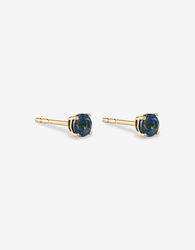 Michael Hill - Round London Blue Topaz Birthstone Stud Earrings in 10kt Yellow Gold