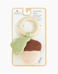 Living Textiles - Acorn Teething Ring Rattle