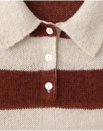M.N.G - Striped Polo-Neck Sweater