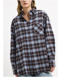 Insight - Arlo Plaid Boyfriend Long Sleeve Shirt