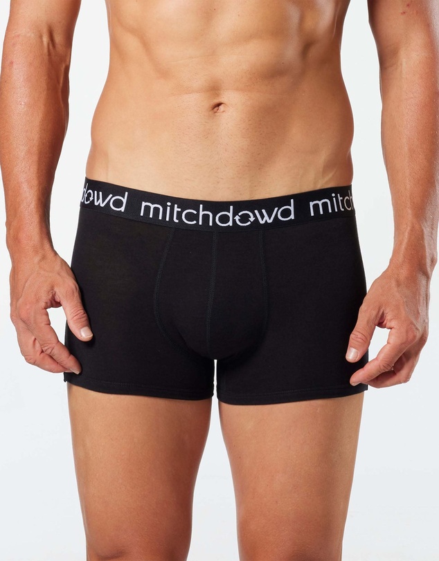 Mitch Dowd - Mens Bamboo Trunk 3 Pack - Black