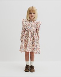 Country Road - Organically Grown Cotton Printed Ruffle Cord Dress