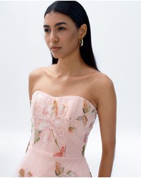 JUSTIN TONG - Ellaire Beaded Cascade Dress