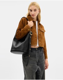 Coach - Natural Grain Leather Bowery Bucket Bag