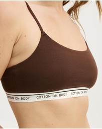 Cotton On Body - Branded Cotton Scoop Bralette