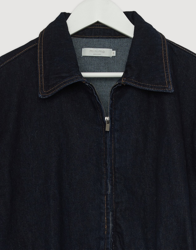 Revibe - Repaired Minima Esenciales Mara Bubble Hem Denim Bomber Jacket - AU 10