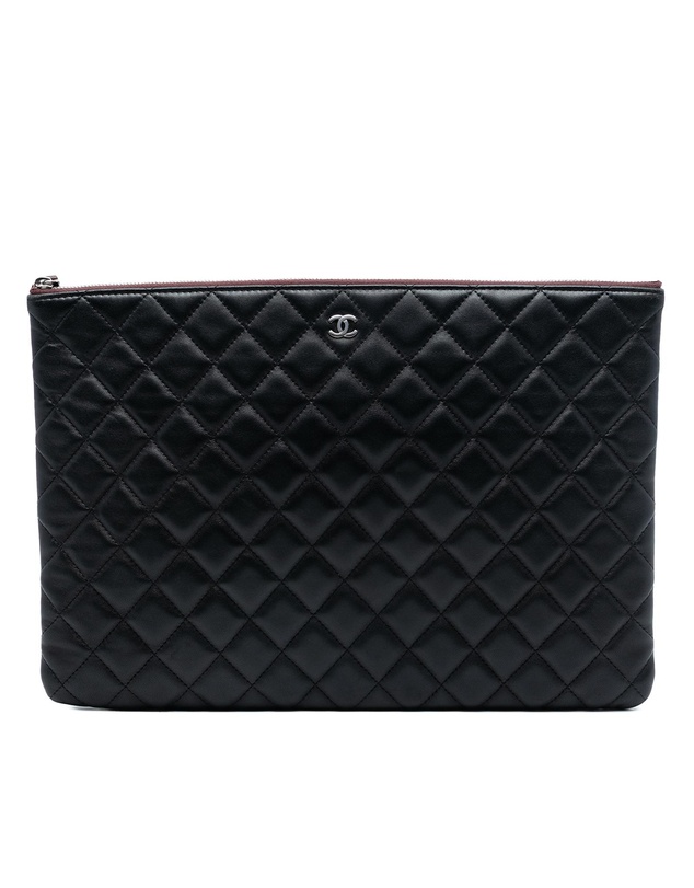 Pre-Loved by Azura Reborn - Pre-Loved Large Quilted Lambskin O Case Clutch