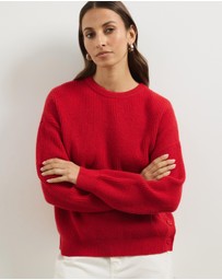 Atmos&Here - Rory Button Detail Crew Neck Jumper