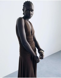 M.N.G - Long Dress With Contrasting Design