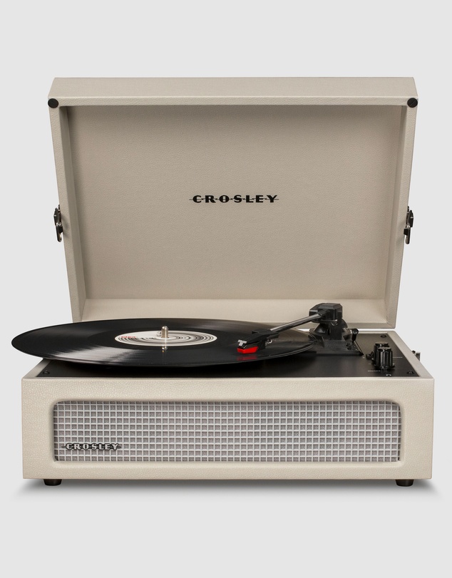 Crosley - Crosley Voyager Bluetooth Portable Turntable + Crosley Turntable Stand Bundle - Dune