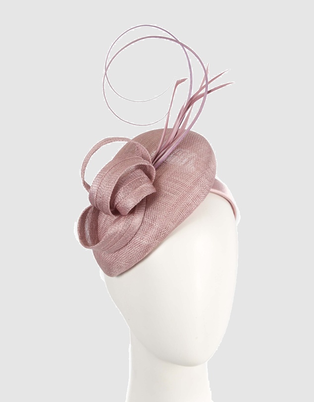 Max Alexander - Pillbox Dusty Pink Racing Fascinator
