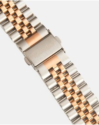 Friendie - Stainless Steel Link Bracelet Band - The Perth - Apple Watch Compatible