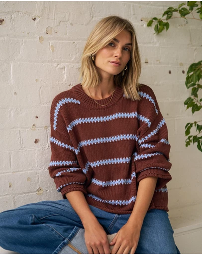 Ceres Life - Lila Oversized Knit Crew