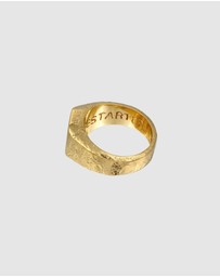 Haze & Glory - ICONIC EXCLUSIVE - Ring Signet Firestarter in 925 Sterling Silver Gold Plated