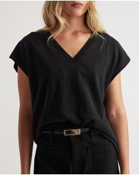 Decjuba - Shay Slub V Neck Tee
