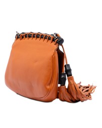 Pre-Loved by Azura Reborn - Pre-Loved Small Leather Bamboo Nouveau Fringe Crossbody
