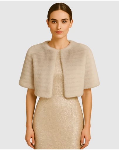 Honey and Beau - Casablanca Faux Fur Cape