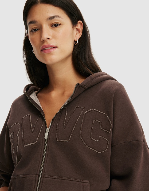Cotton On Body Active - Fleece Oversized Zip Through Hoodie