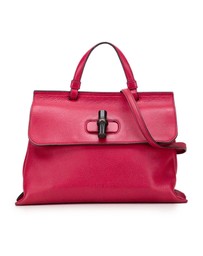 Pre-Loved by Azura Reborn - Pre-Loved Medium Leather Bamboo Daily Satchel