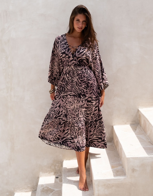 Nip Tuck Swim - Tuamotu Corrimal One Size Maxi Dress