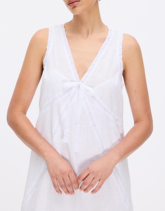Minima Esenciales - Orsa Cotton Lace Midi Dress