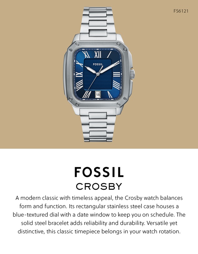 Fossil - Crosby Silver Tone Analogue Watch