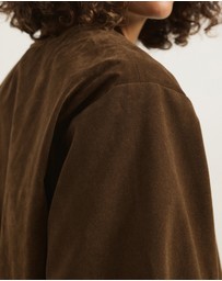 Atmos&Here - Ruby Faux Suede Bomber Jacket