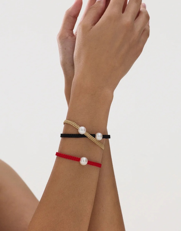 Najo - Coco Lagoon 10mm Pearl Bracelet - Red