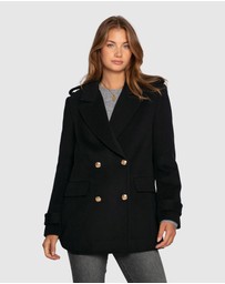 Belle & Bloom - Harbour Military Wool Blend Pea Coat