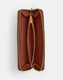 Coach - Coated Canvas Signature Essential Slim Accordion Zip