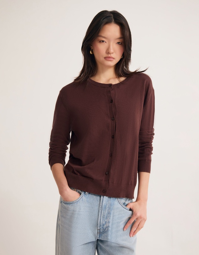 Oxford - Saga Side Button Cardigan